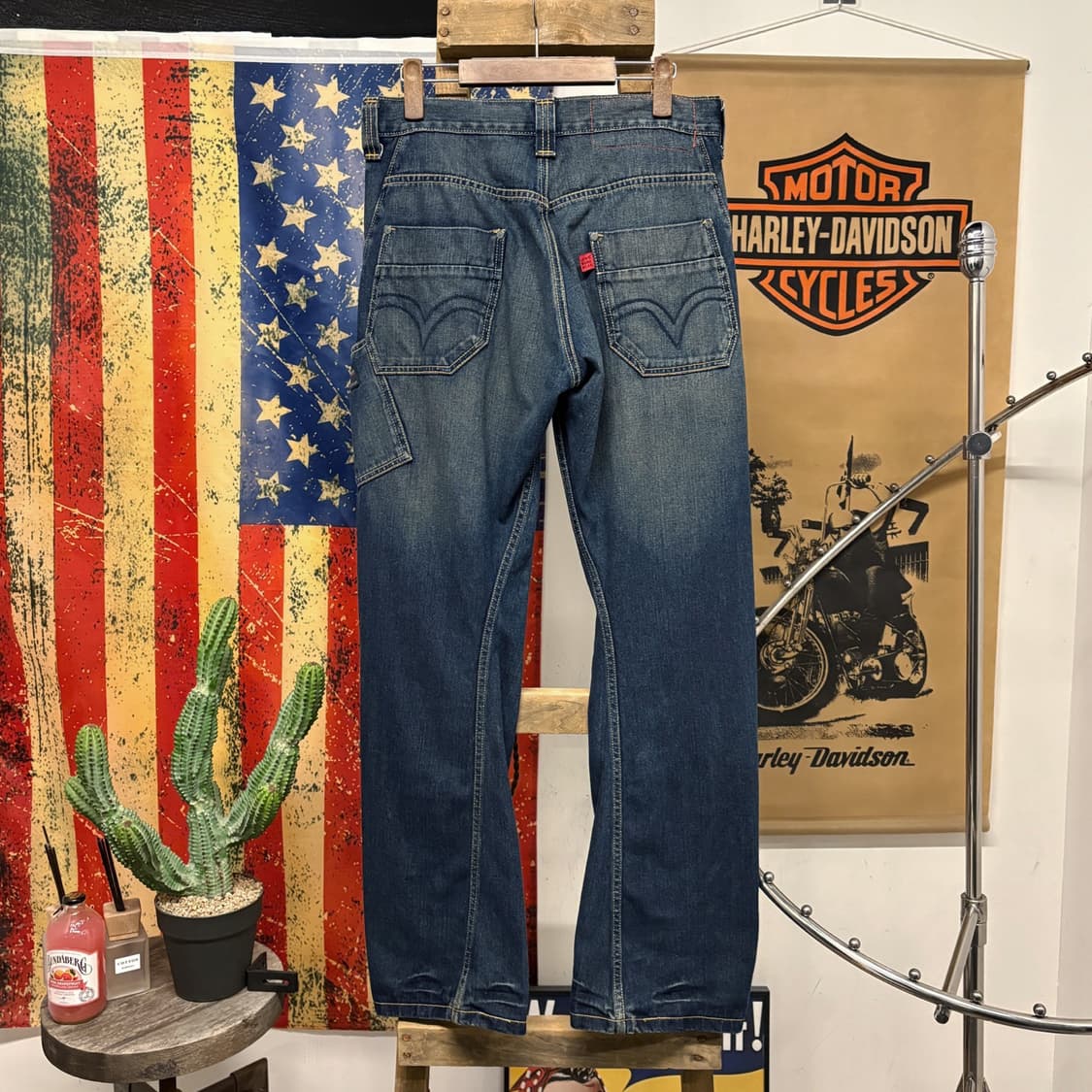 00s 리바이스 워크웨어 라인 빈티지워싱 부츠컷 데님팬츠 N185 상품이미지2