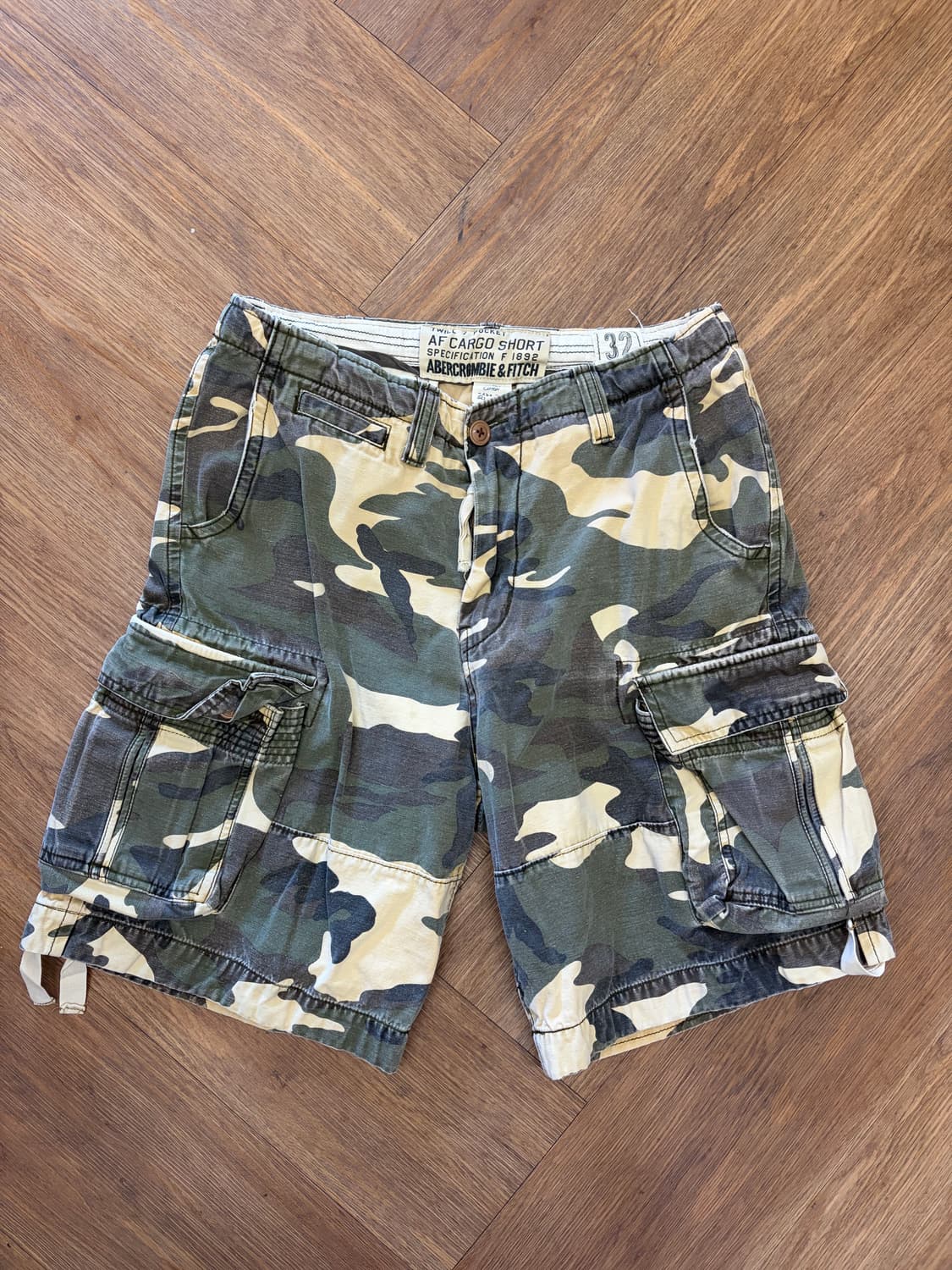 N308. 아베크롬비 카모 카고쇼츠 반바지 상품이미지1