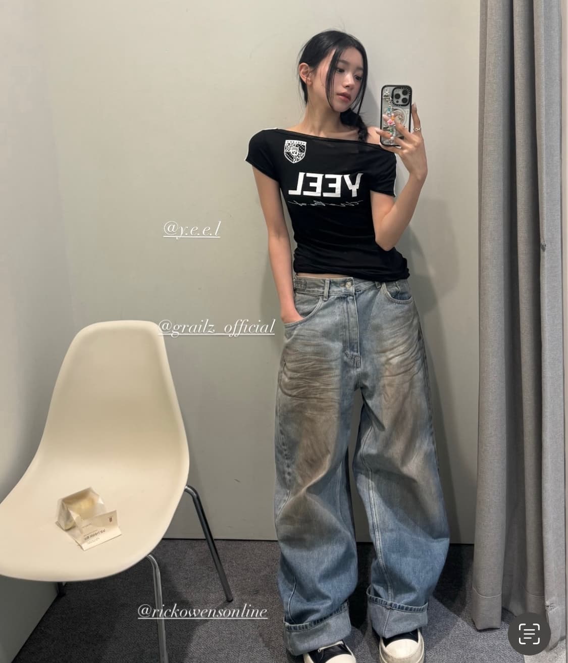 YEEL RACING ASYMMETRIC T-SHIRT BLACK 상품이미지2