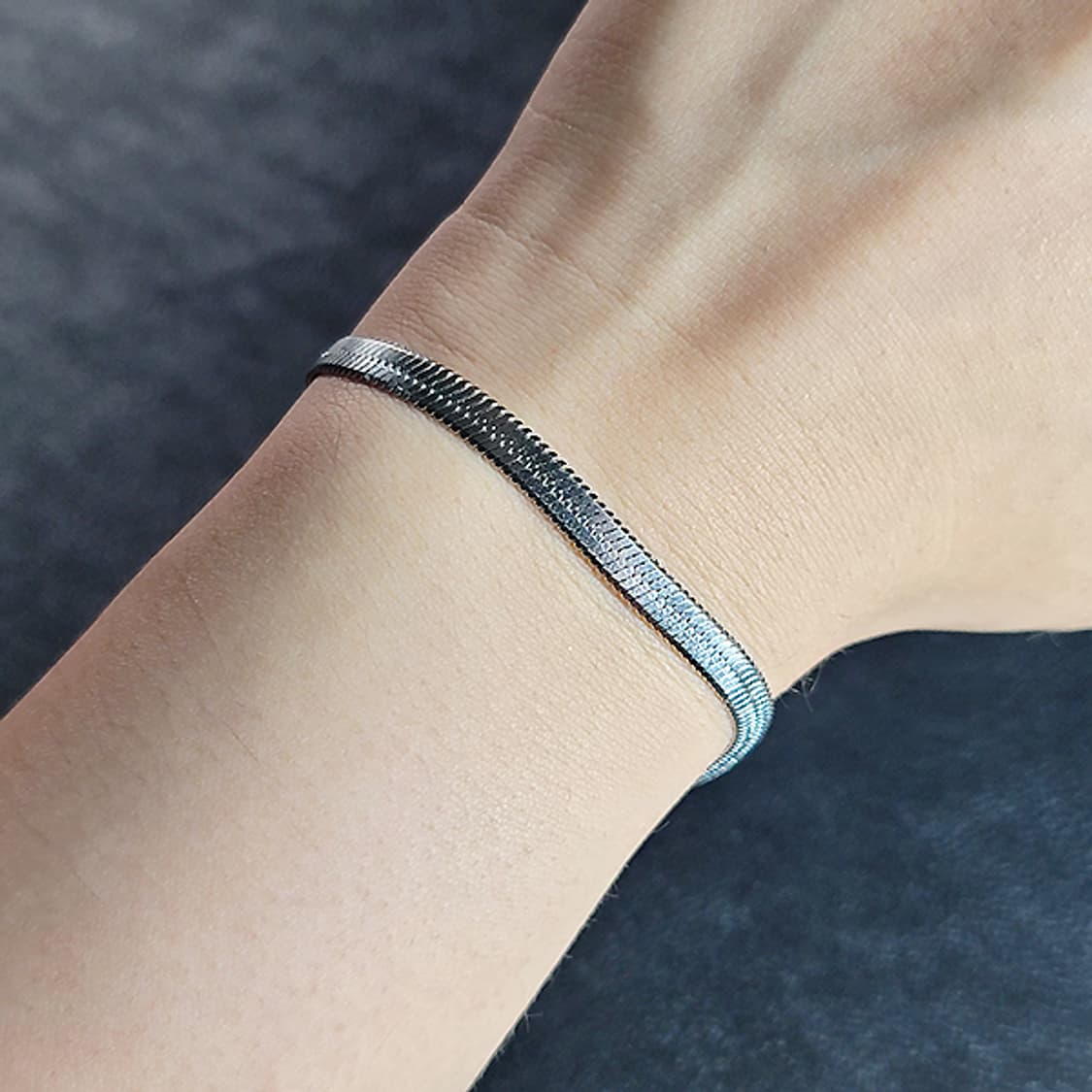 은류 티타늄 5mm 18cm+5cm 남자 체인 팔찌 상품이미지5