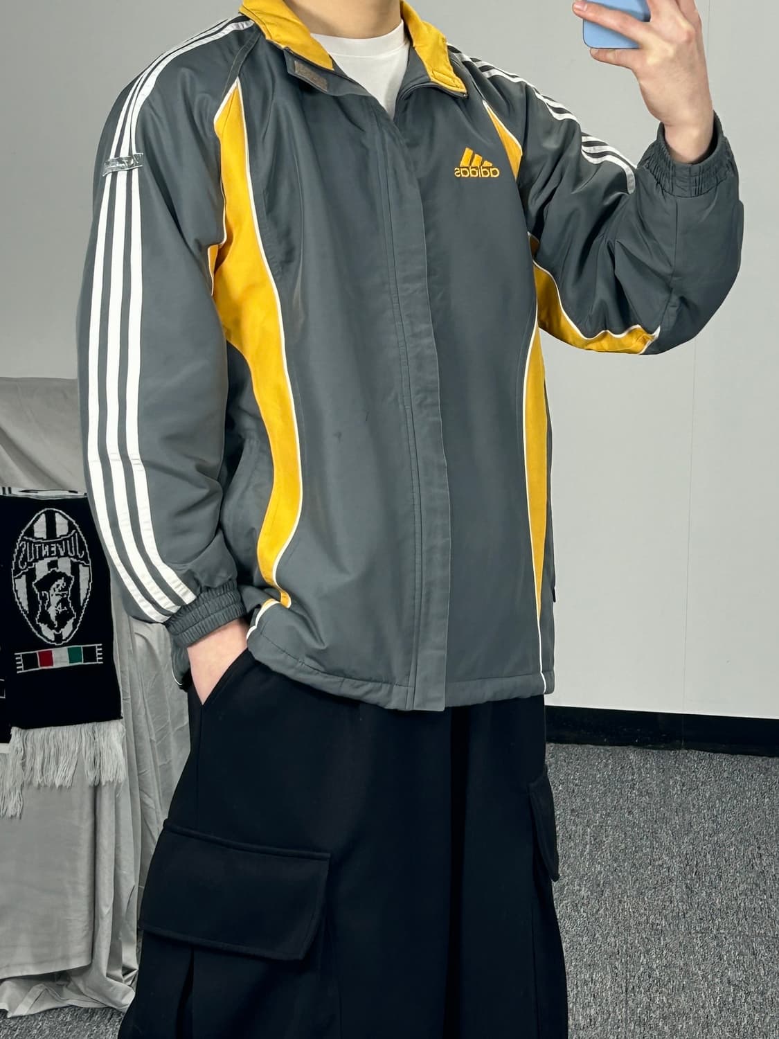 아디다스 올드스쿨 옐로우 태권도 바람막이 점퍼  상품이미지2