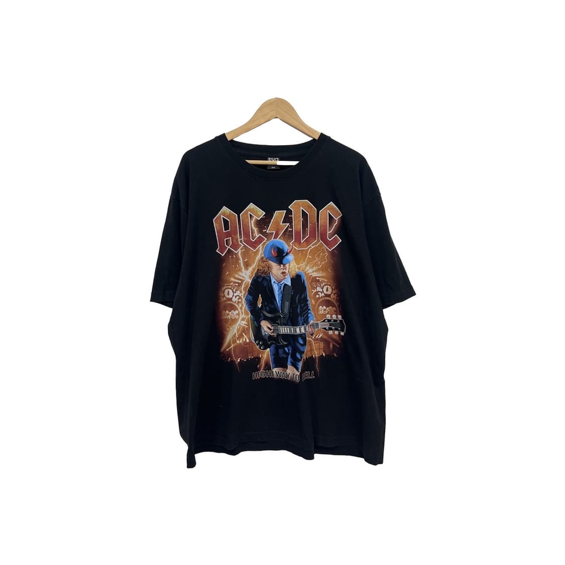 락볼루션 ACDC 프린팅 빈티지 반팔 티셔츠 상품이미지1