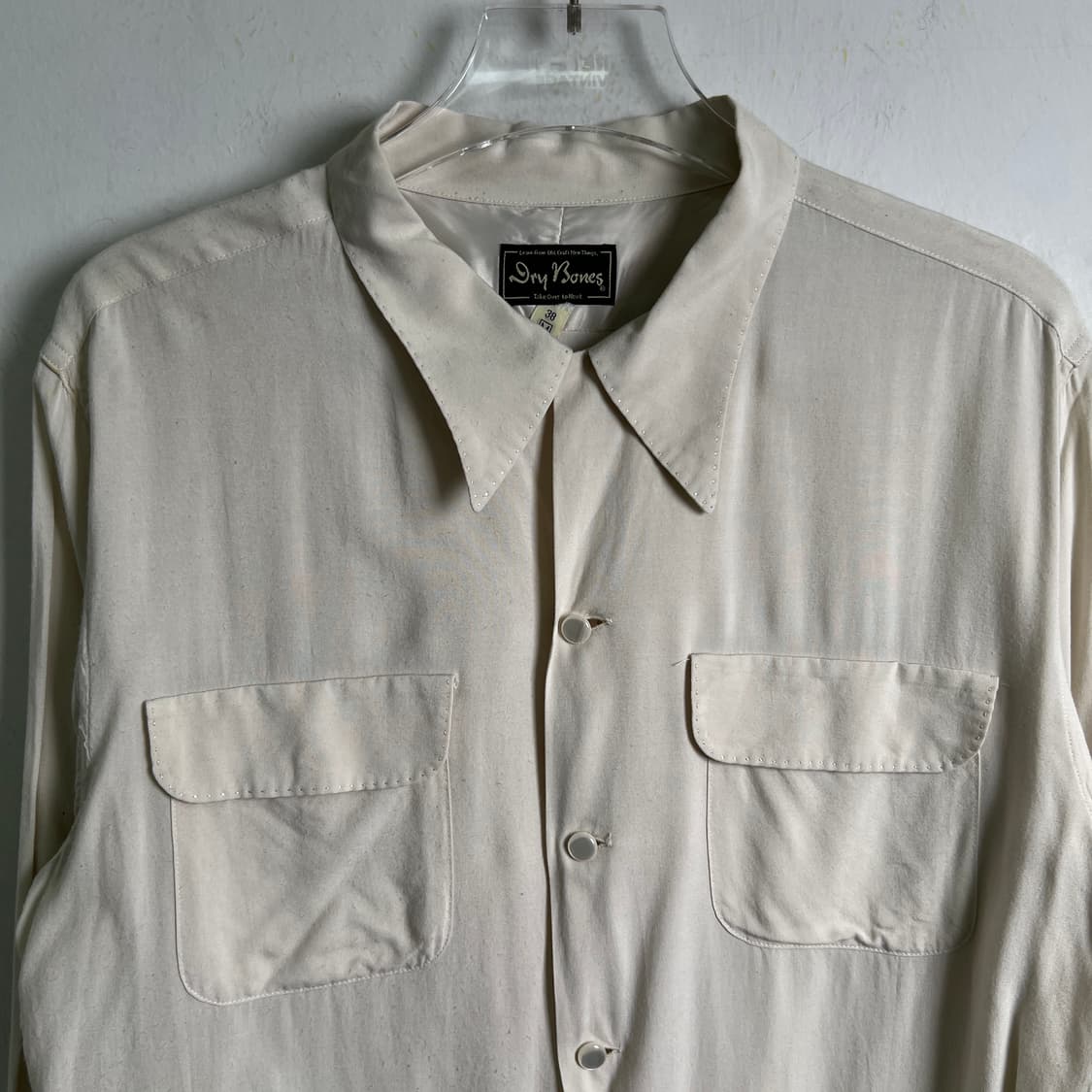 Dry Bones 드라이본즈 아이보리 레이온 셔츠 M 상품이미지4