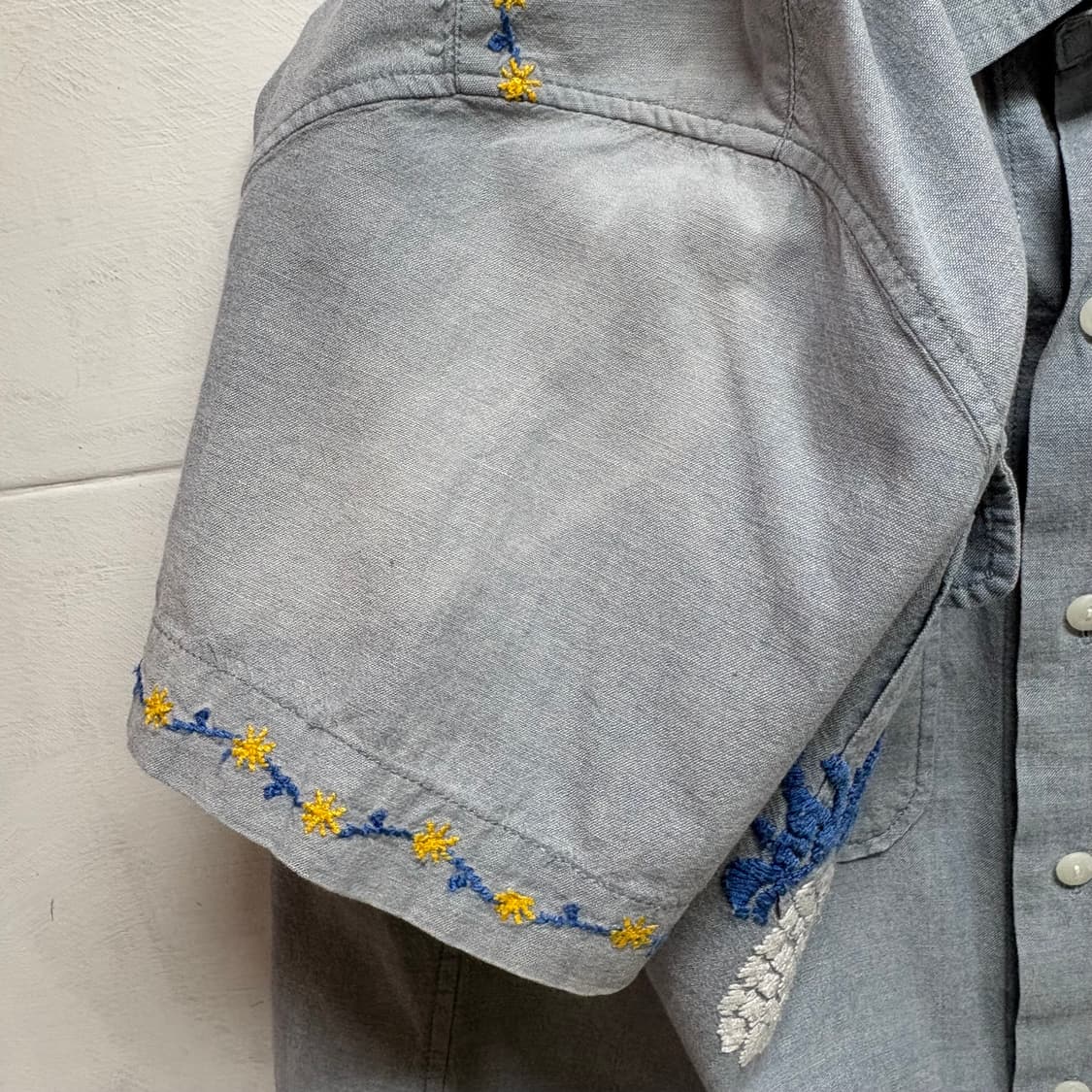 RAGEBLUE 샴브레이 보디st 자수 셔츠 남방 JPN 상품이미지7