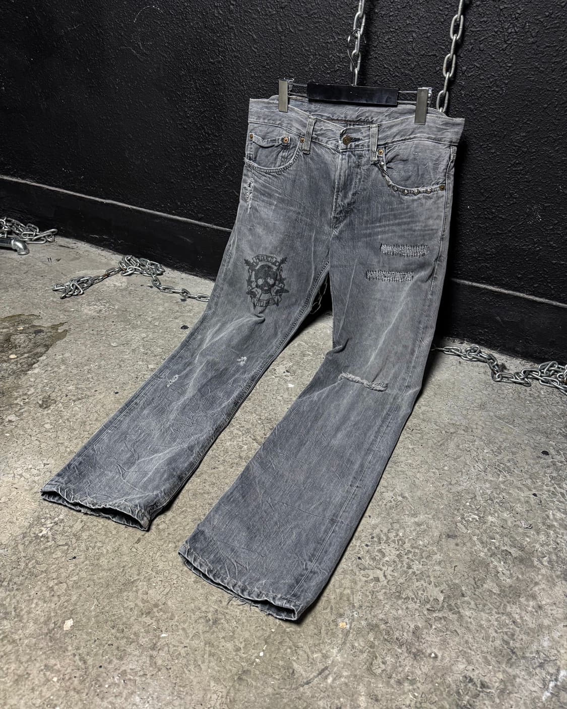 Vintage Grunge Rock Custom Pants 상품이미지6