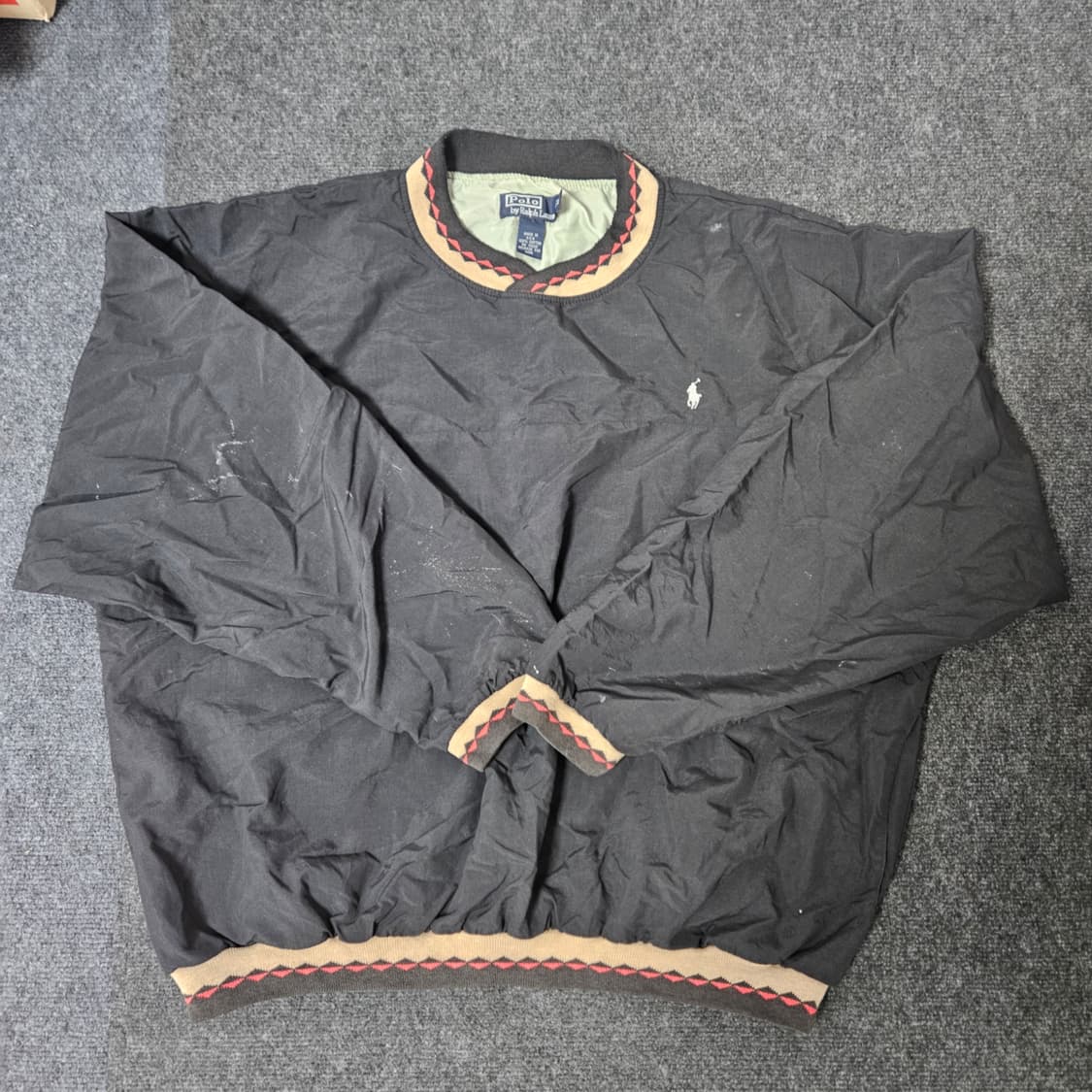 (우주매물) 빈티지 폴로 페인팅 웜업 XL 상품이미지1