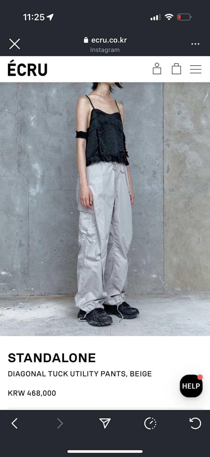 스탠드얼론 Tuck utility pants 카고팬츠 상품이미지1