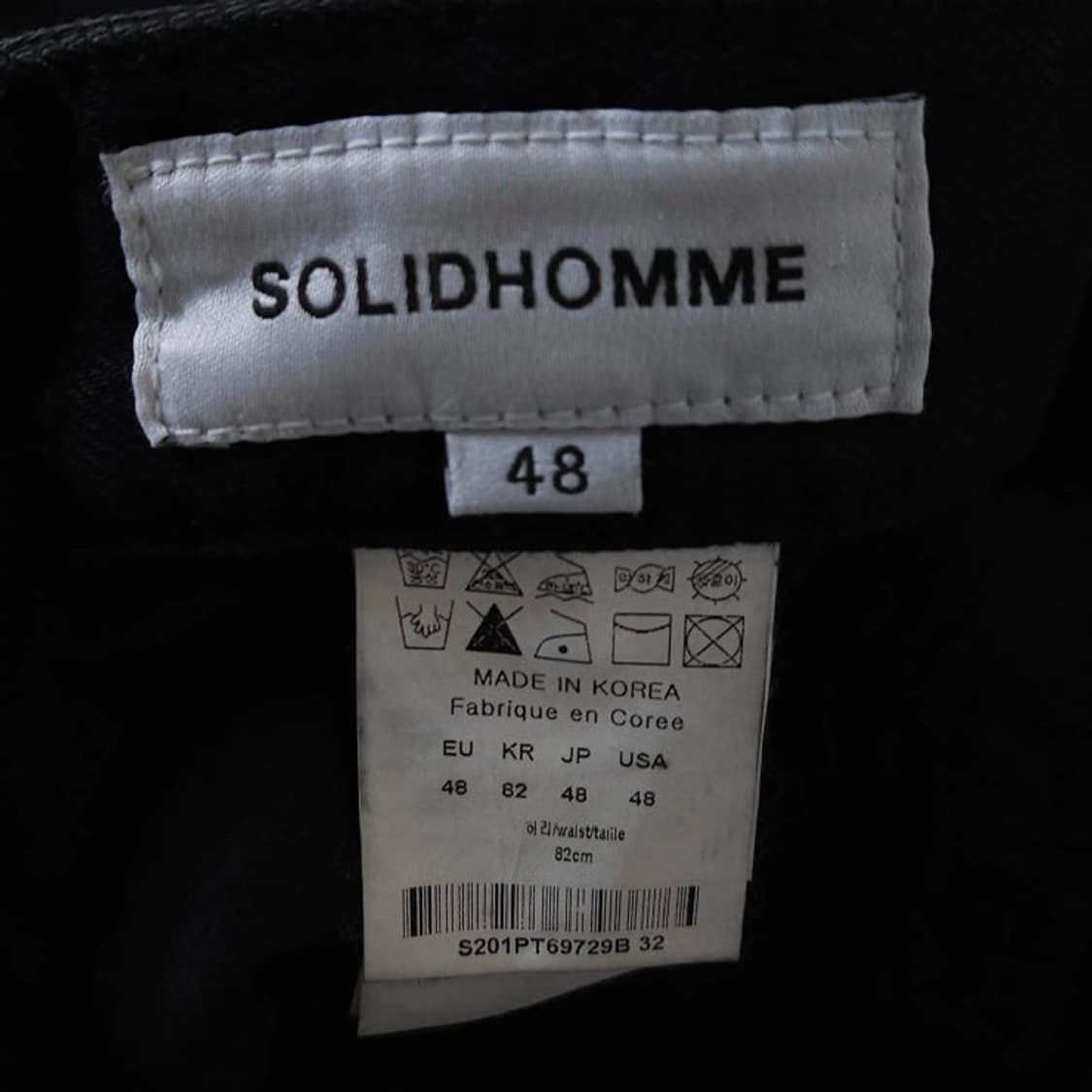 32)SOLID HOMME 솔리드옴므 블랙워싱 데님 청바지 상품이미지9