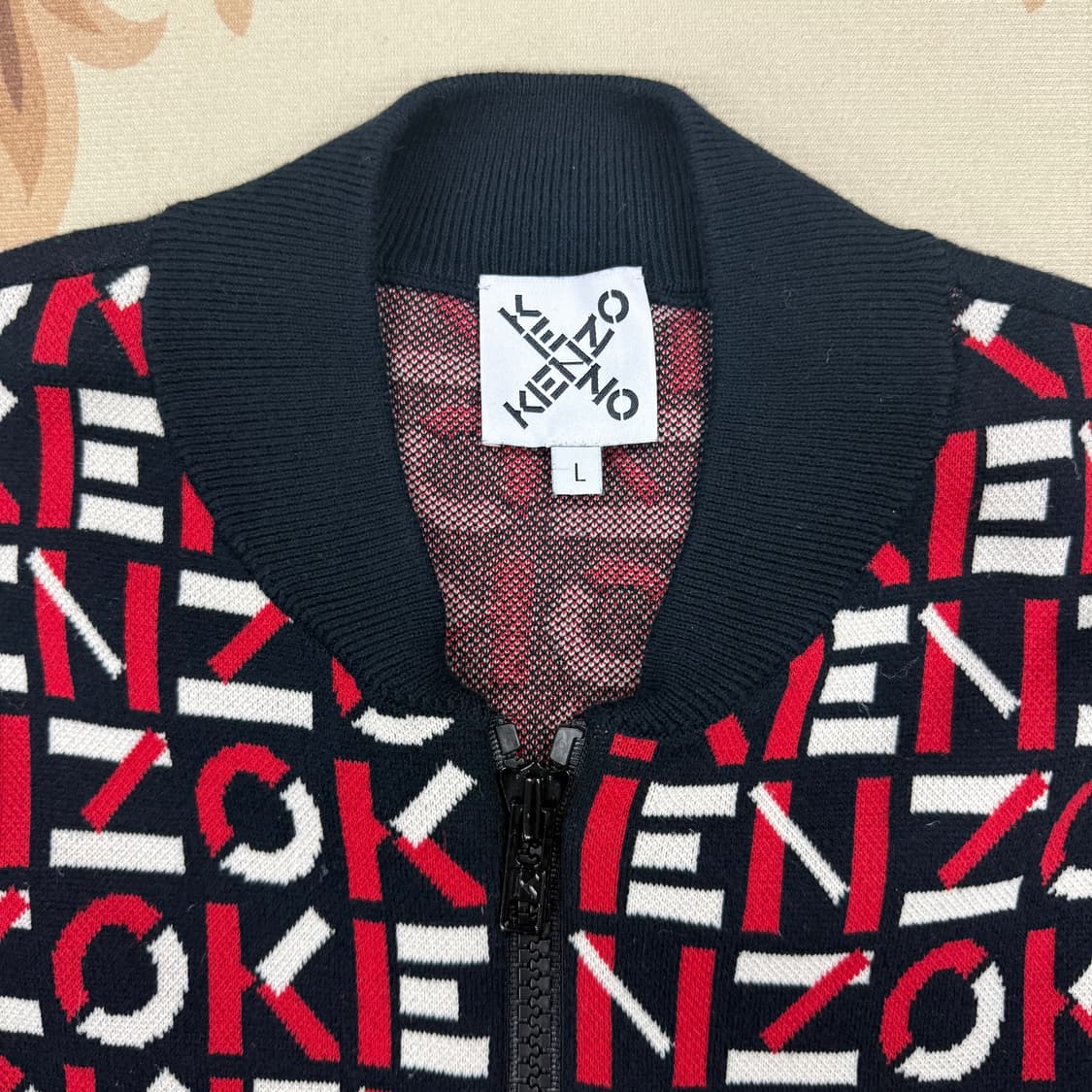 (L)겐조 Kenzo 스펠아웃 니트집업 상품이미지2