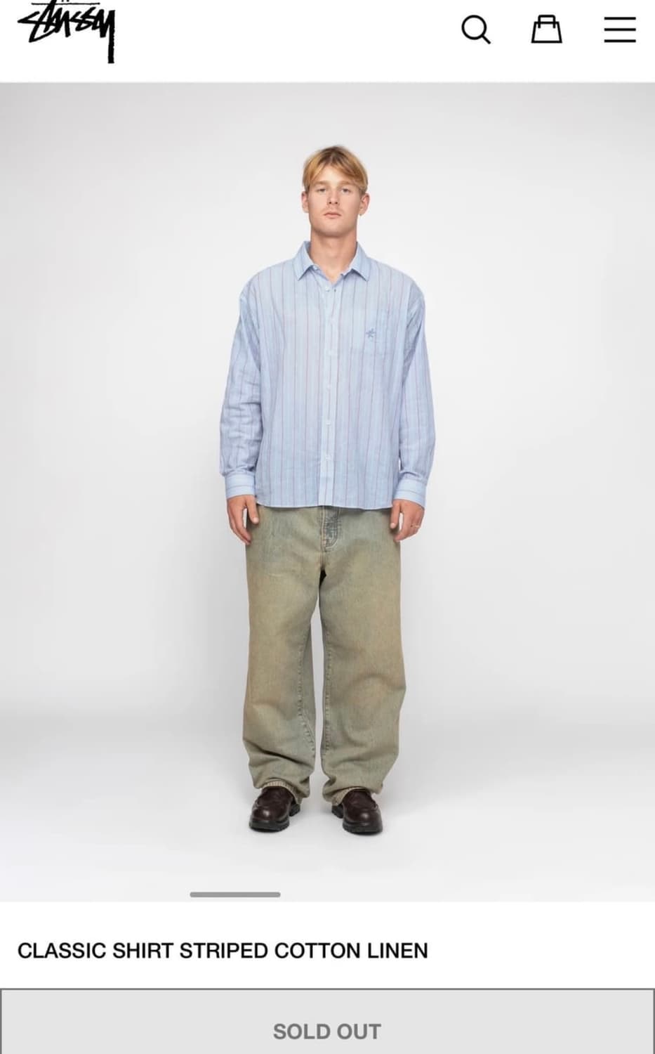 스투시 스트라이프 셔츠 s사이즈 상품이미지2