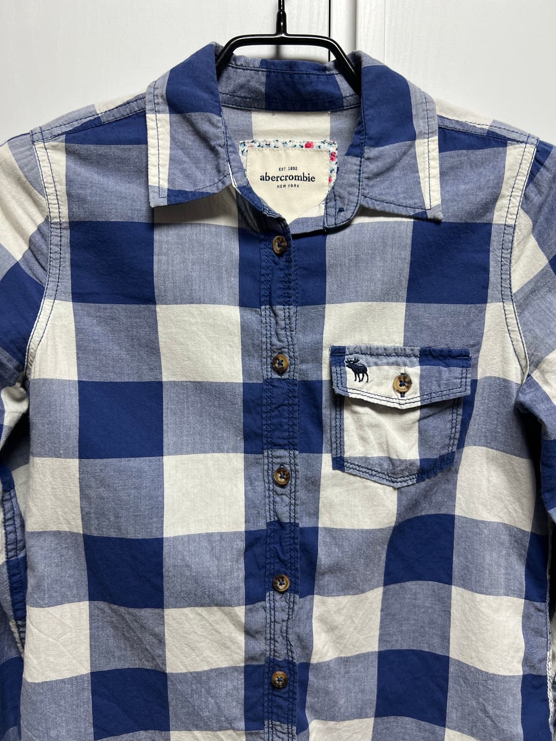 아베크롬비 로고 체크 셔츠 상품이미지2