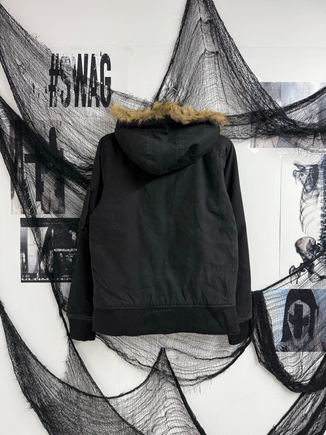 00s fur detailed hood zip-up 상품이미지5