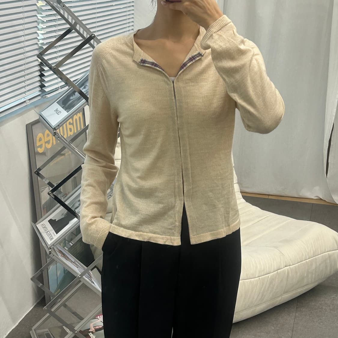 SUC 니트 집업 긴팔 상품이미지5