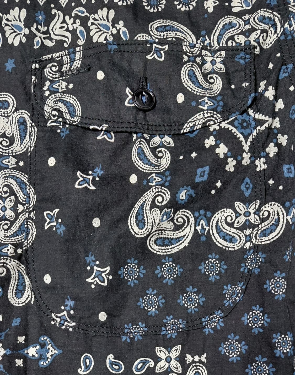 [M] KATO' BASIC 카토 베이직 반다나 패치워크 패턴 반팔 셔츠 상품이미지10