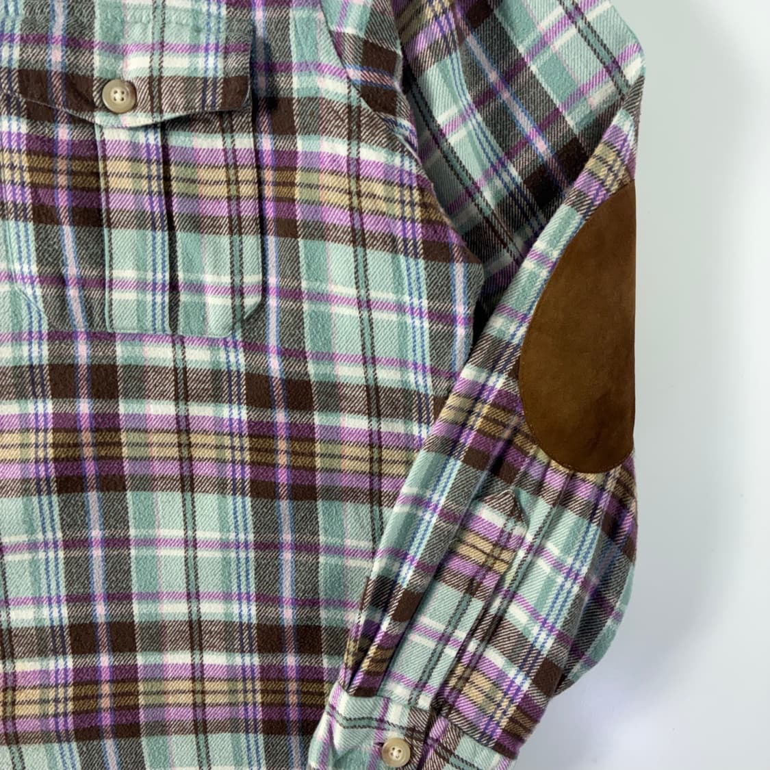 Polo 폴로 랄프로렌 플란넨 엘로우 스웨이드 패치 셔츠 상품이미지4