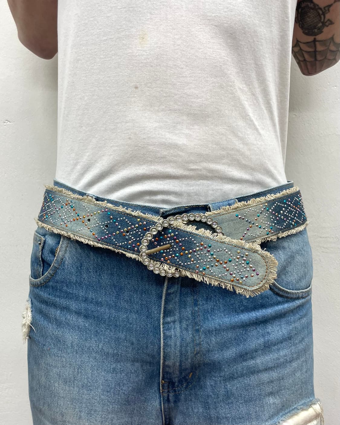 denim cubic ring belt  상품이미지2