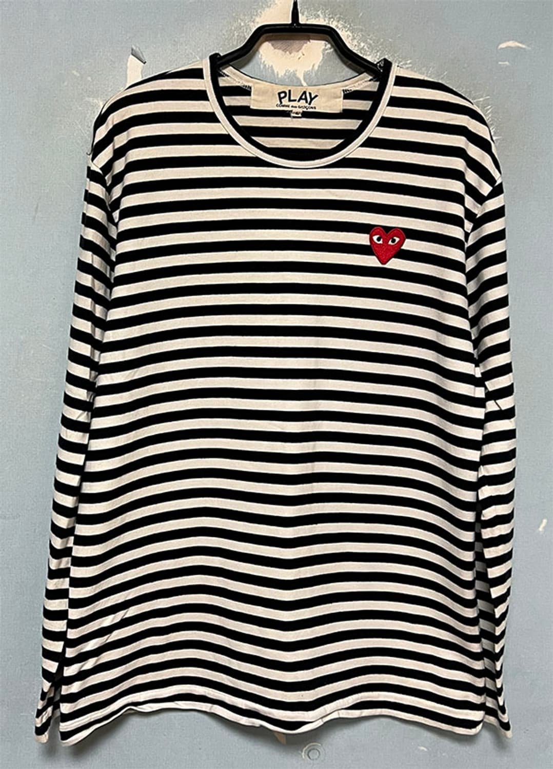 꼼데가르송 남자 롱슬리브 AZ-T164 레드와펜 춘추 M 95  상품이미지1