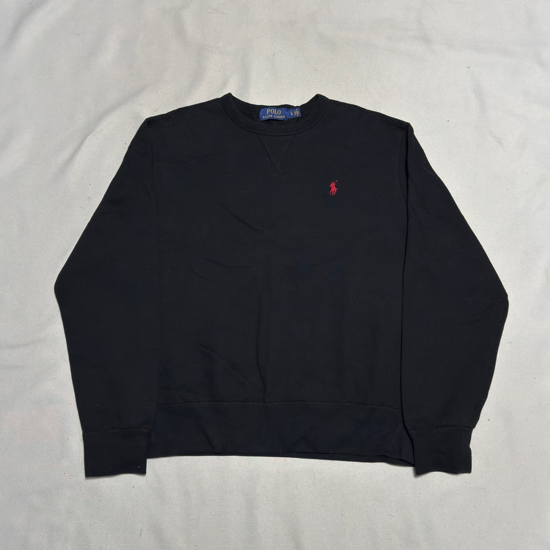 L 폴로랄프로렌 블랙 기모 맨투맨 상품이미지2