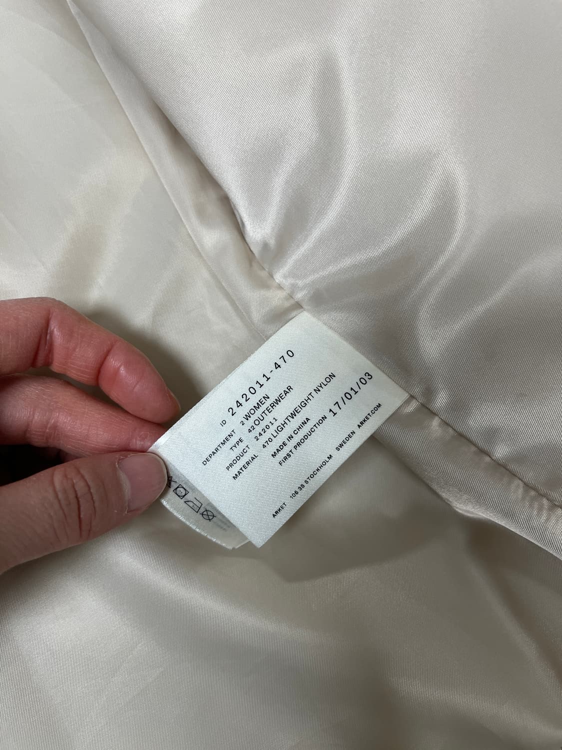 ARKET 아르켓 아이보리 퀼팅 자켓 상품이미지7