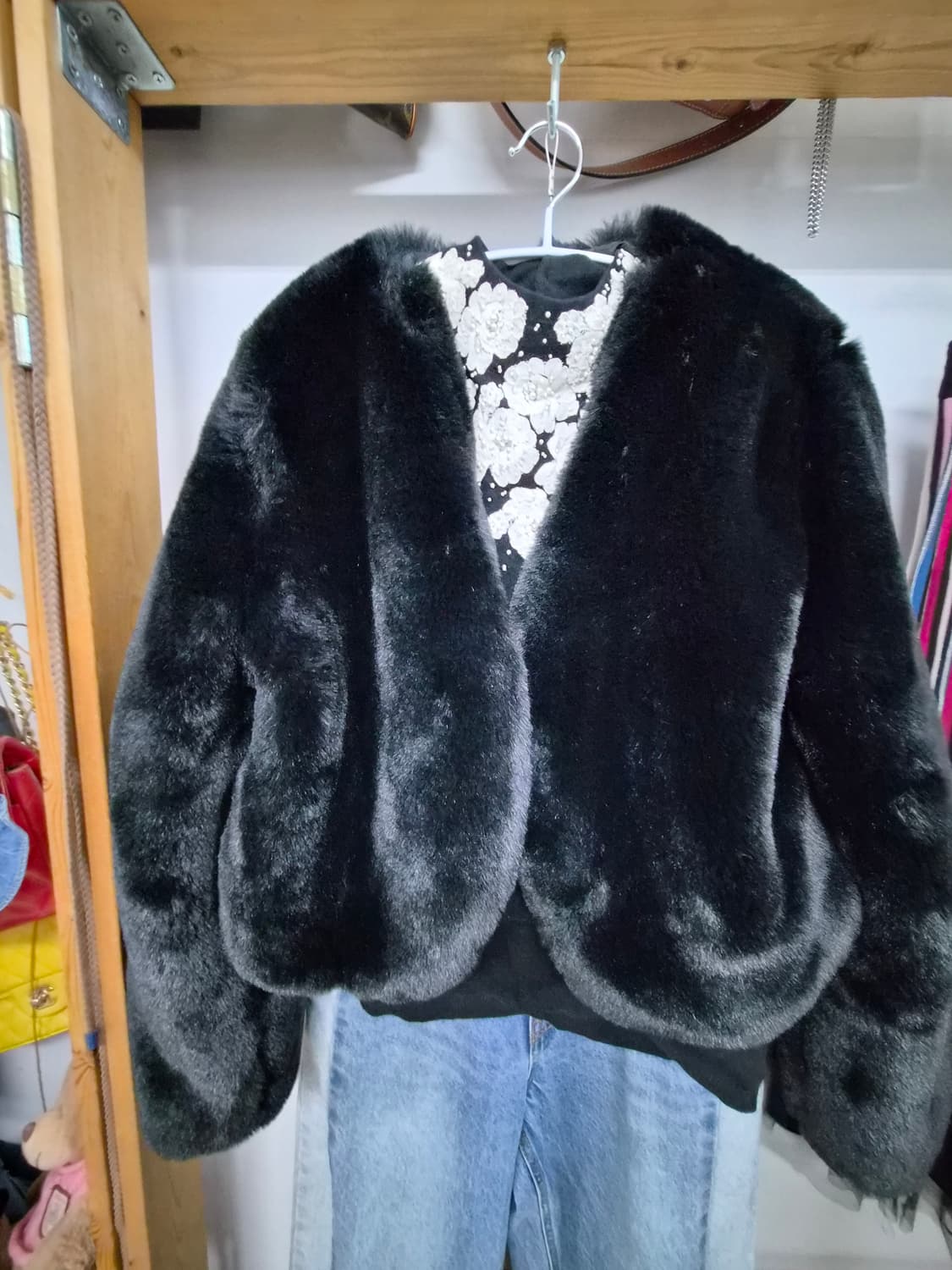 질스튜어트 에코밍크퍼 자켓. sickos 빈티지데님 상품이미지2