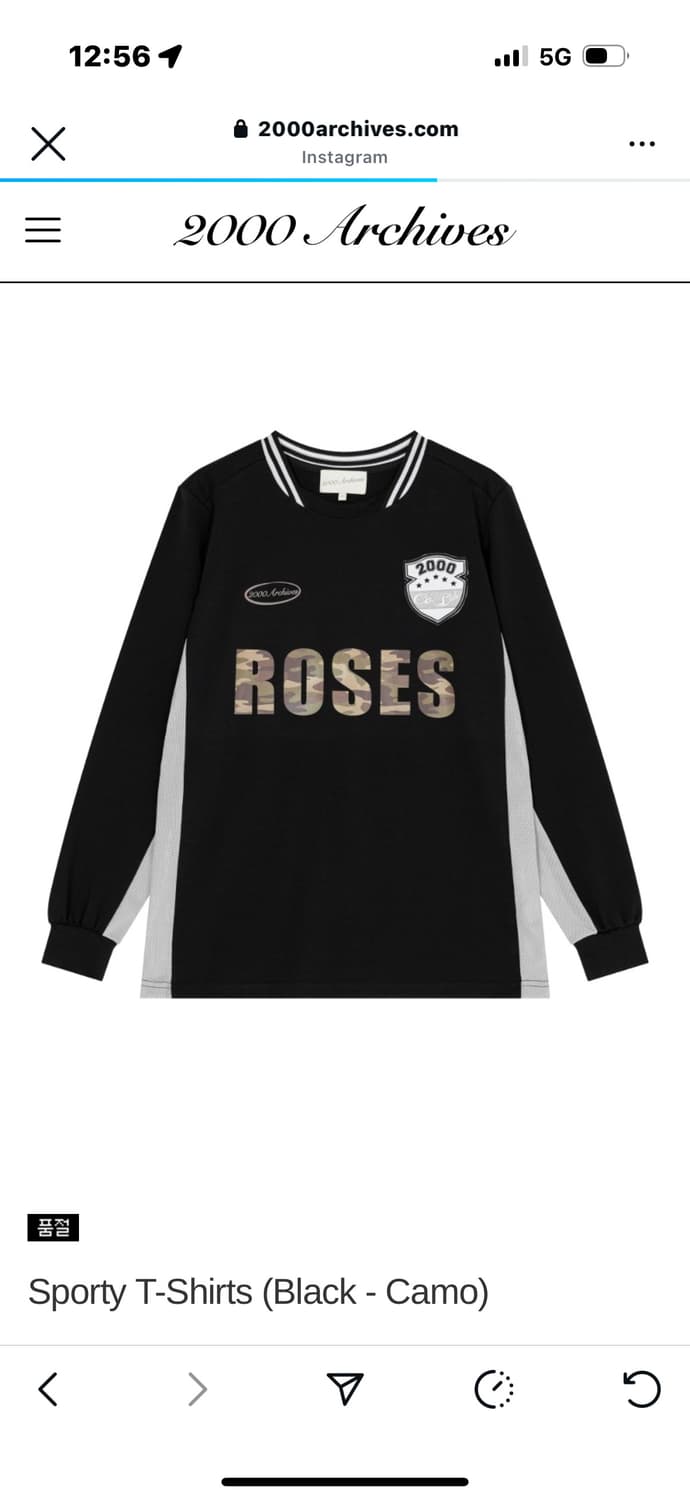 2000 Archives Roses 롱슬리브 블랙 카모 2000아카이브 상품이미지1