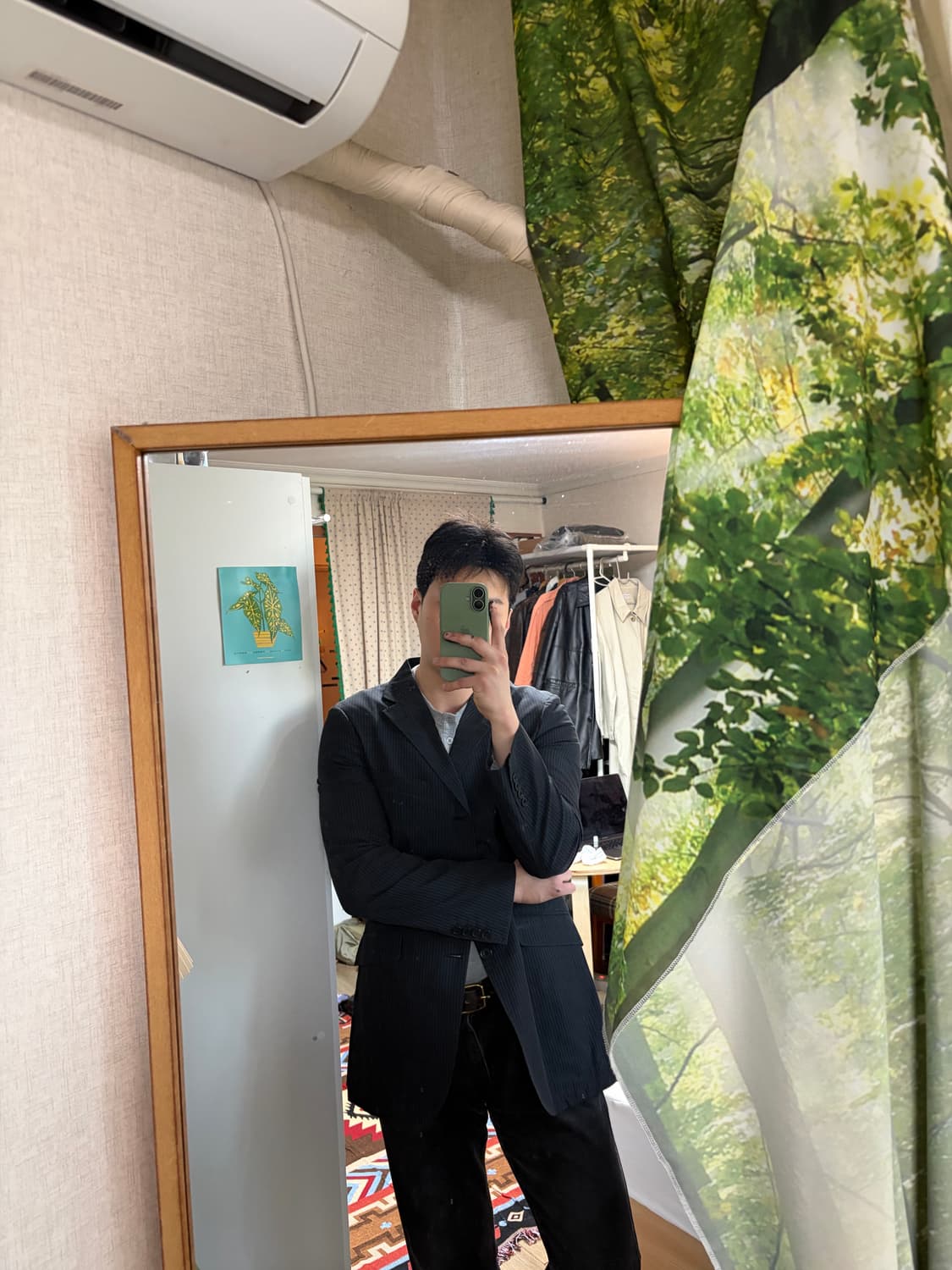 100-105) 버버리 블랙라벨 스트라이프 블레이저 3버튼 상품이미지2