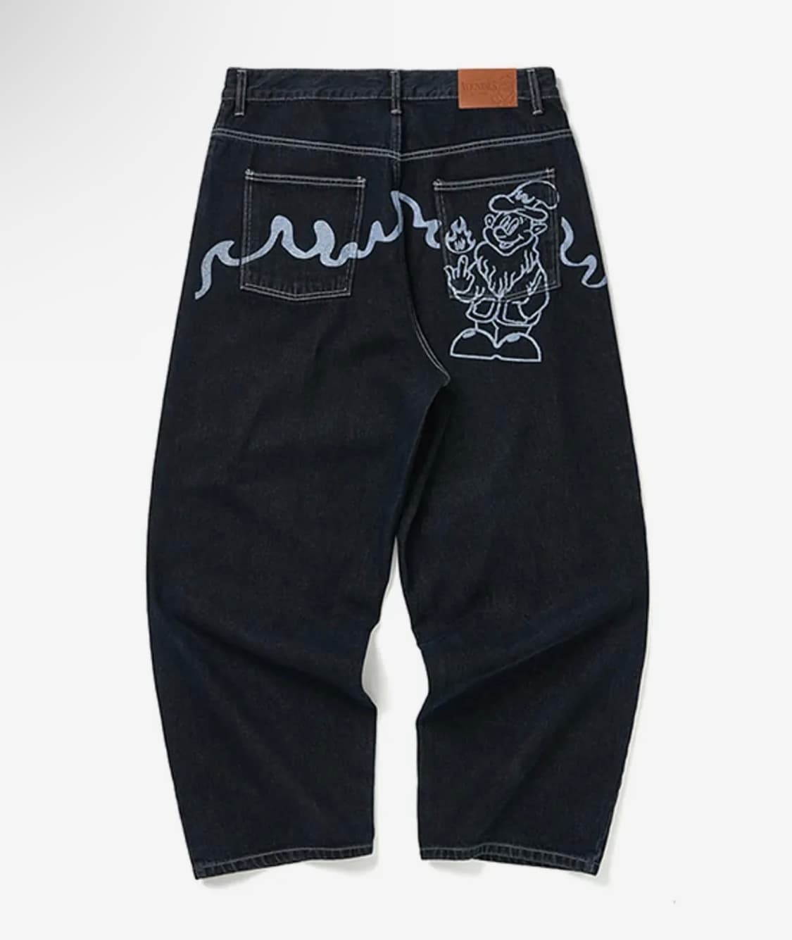 위캔더스 드워프 데님 팬츠 블루 M 상품이미지1