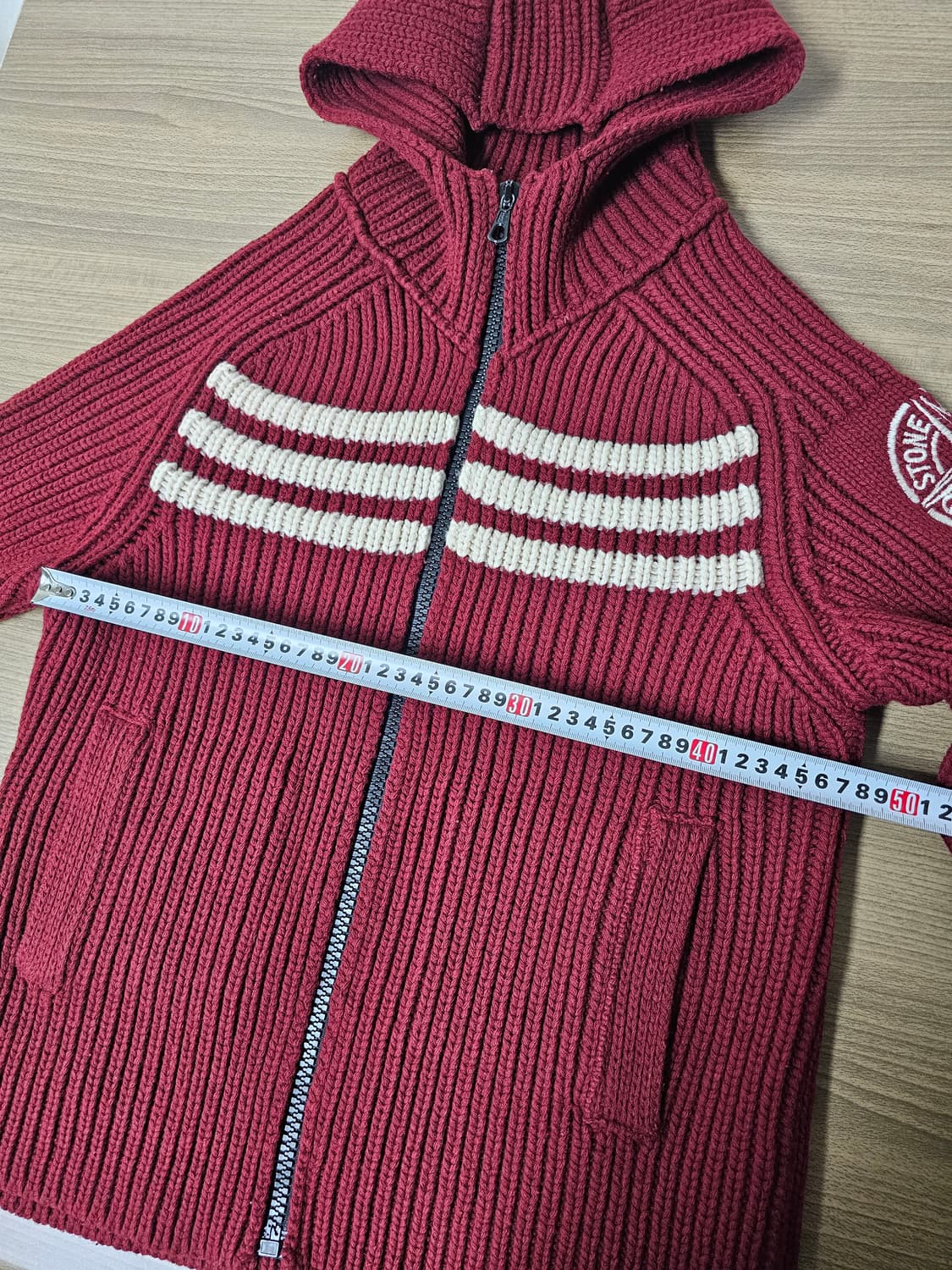 스톤아일랜드 헤비웨이트 울 니트 자수 가디건  상품이미지10