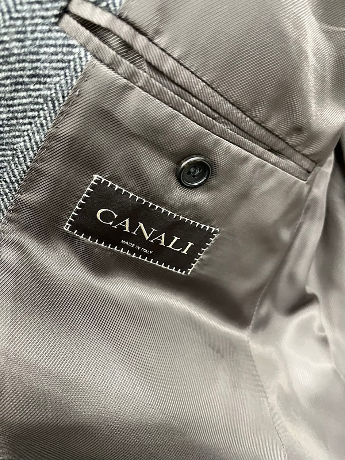 105-110) 까날리 헤링본 캐시미어100% 코트  상품이미지6