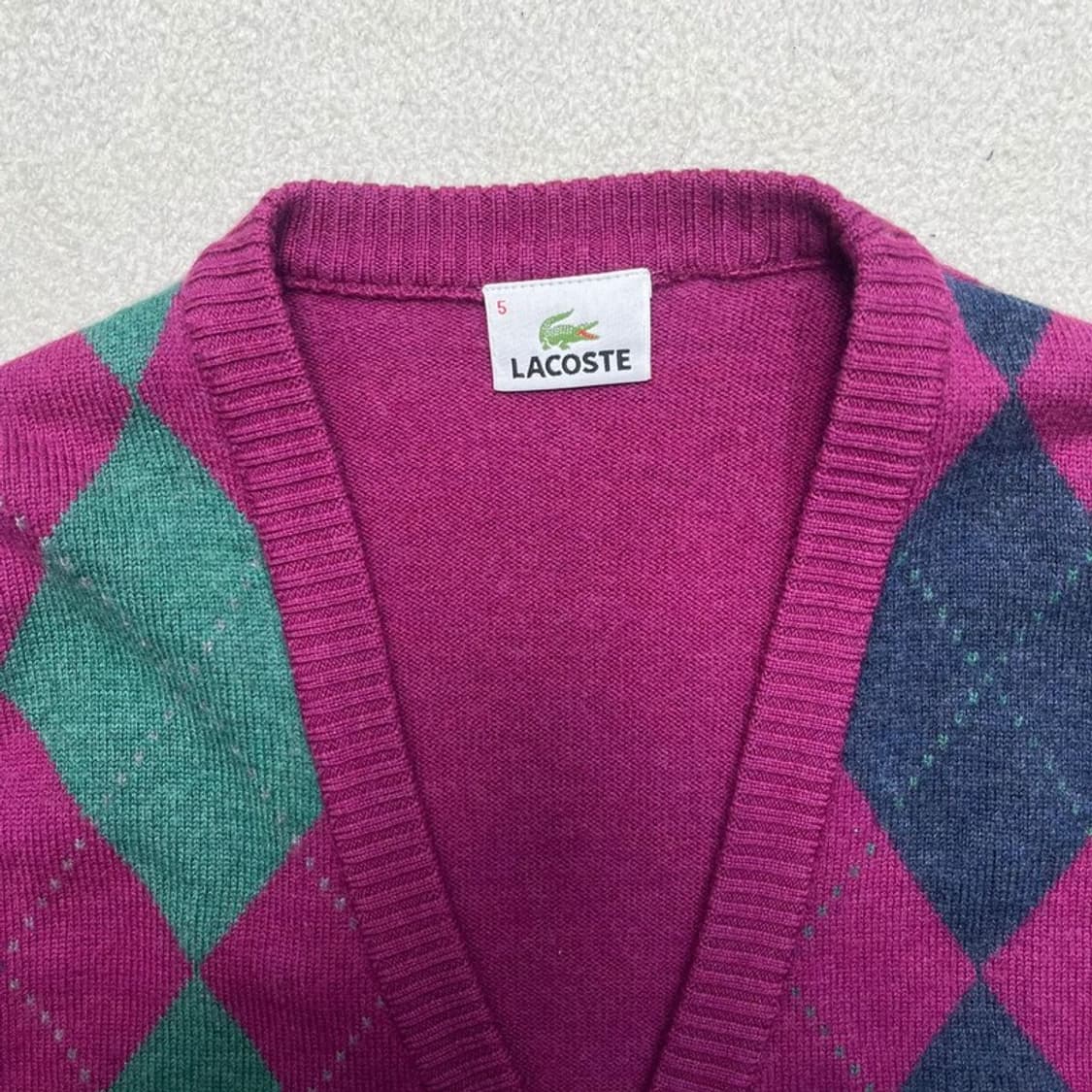 LACOSTE 아가일 가디건 5 상품이미지6