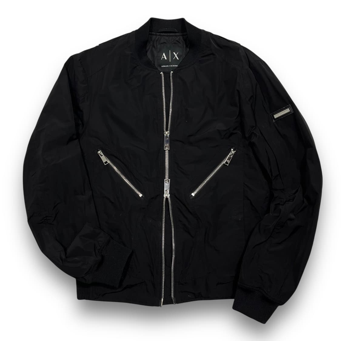 아르마니 익스체인지 더블 지퍼 락시크 투웨이 봄버 자켓 상품이미지1