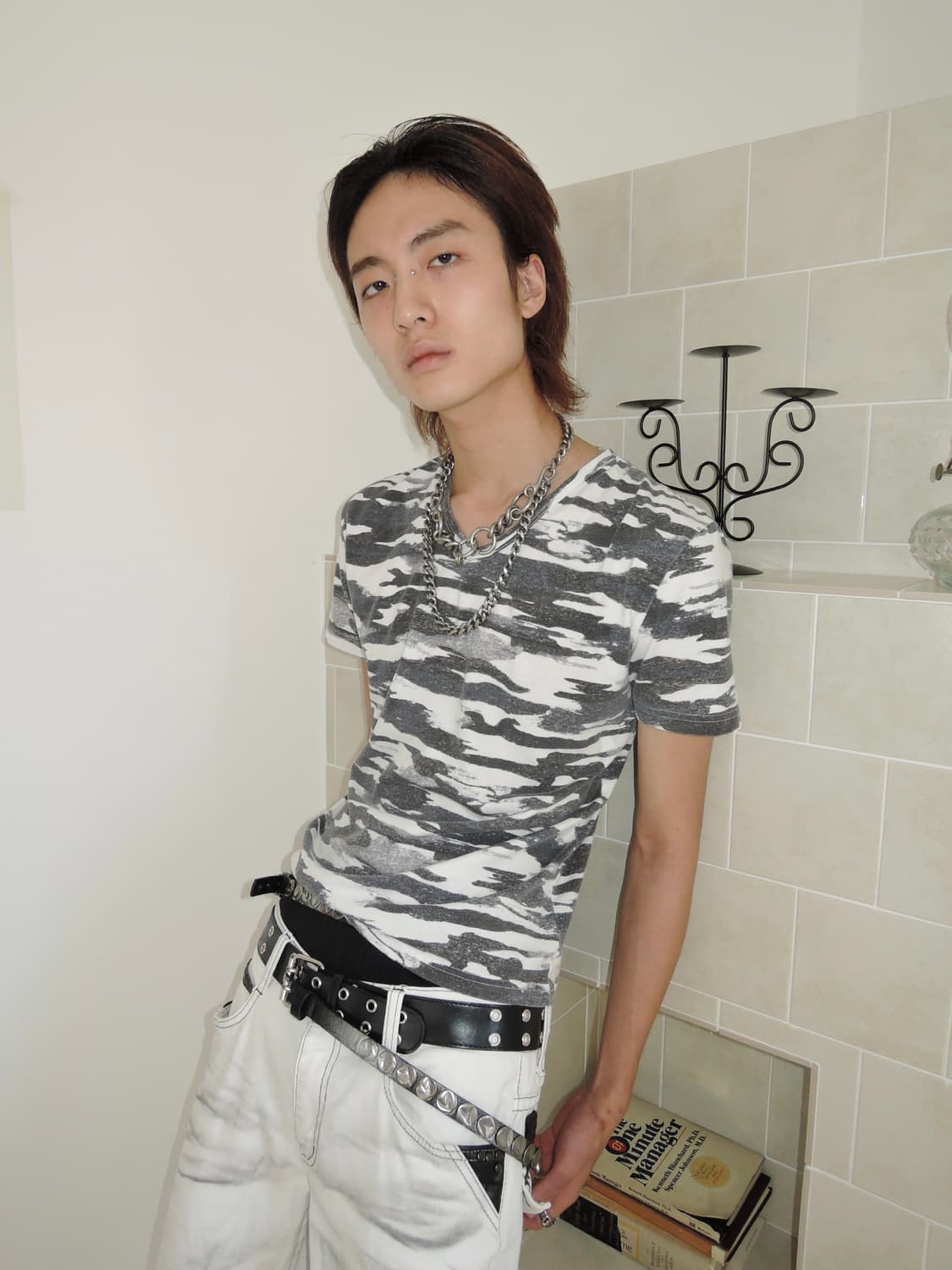 Camouflage v-neck t-shirt 상품이미지1