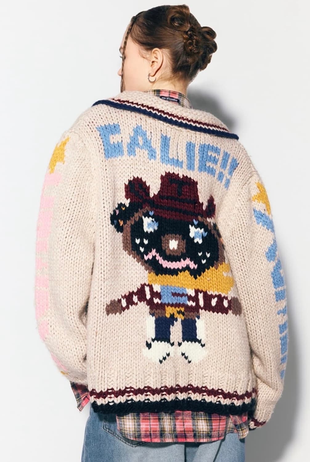 COWGIRL TEDDY ZIPUP KNIT IVORY 상품이미지3