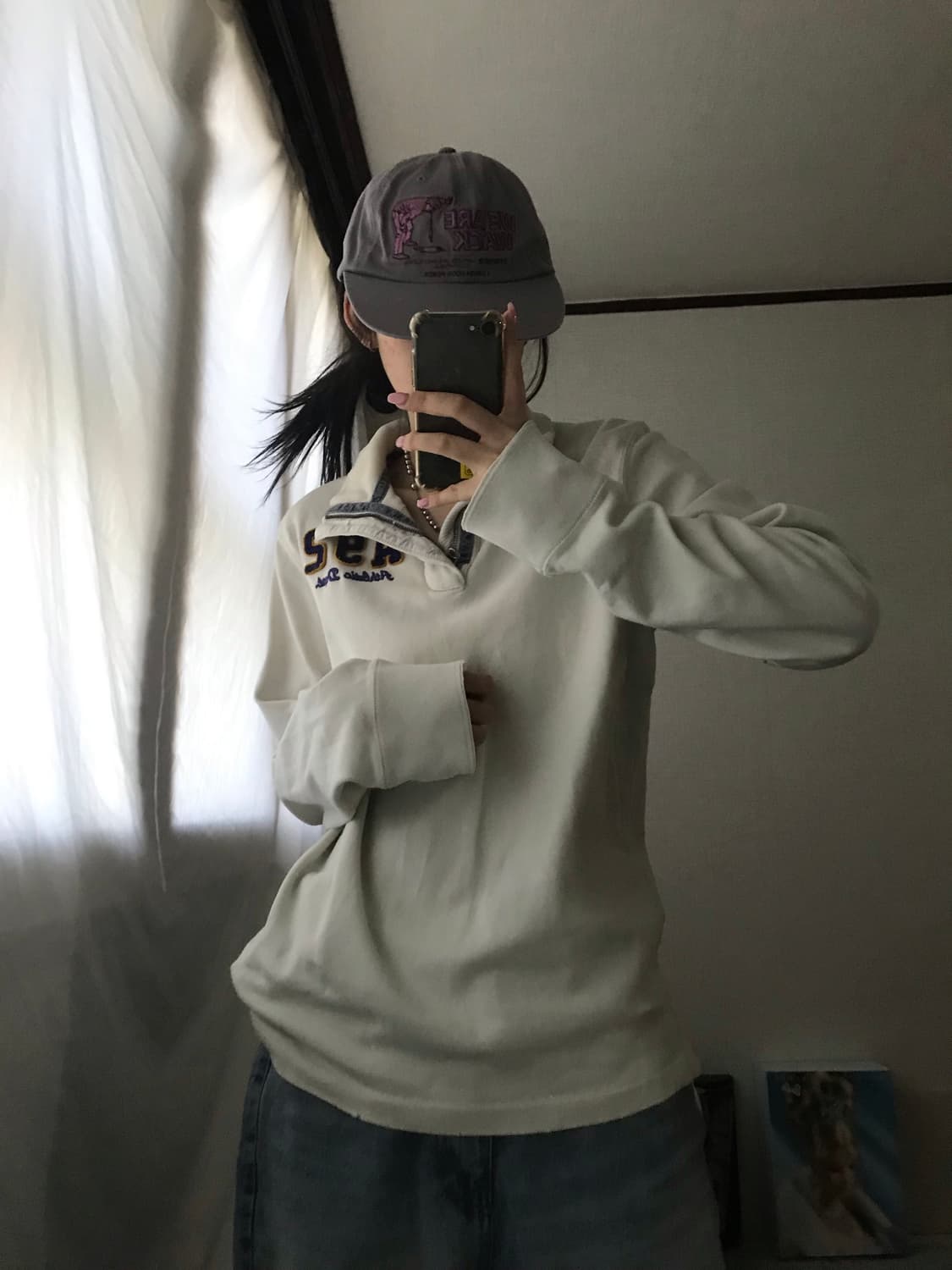 아베크롬비 아이보리 반집업 상품이미지1