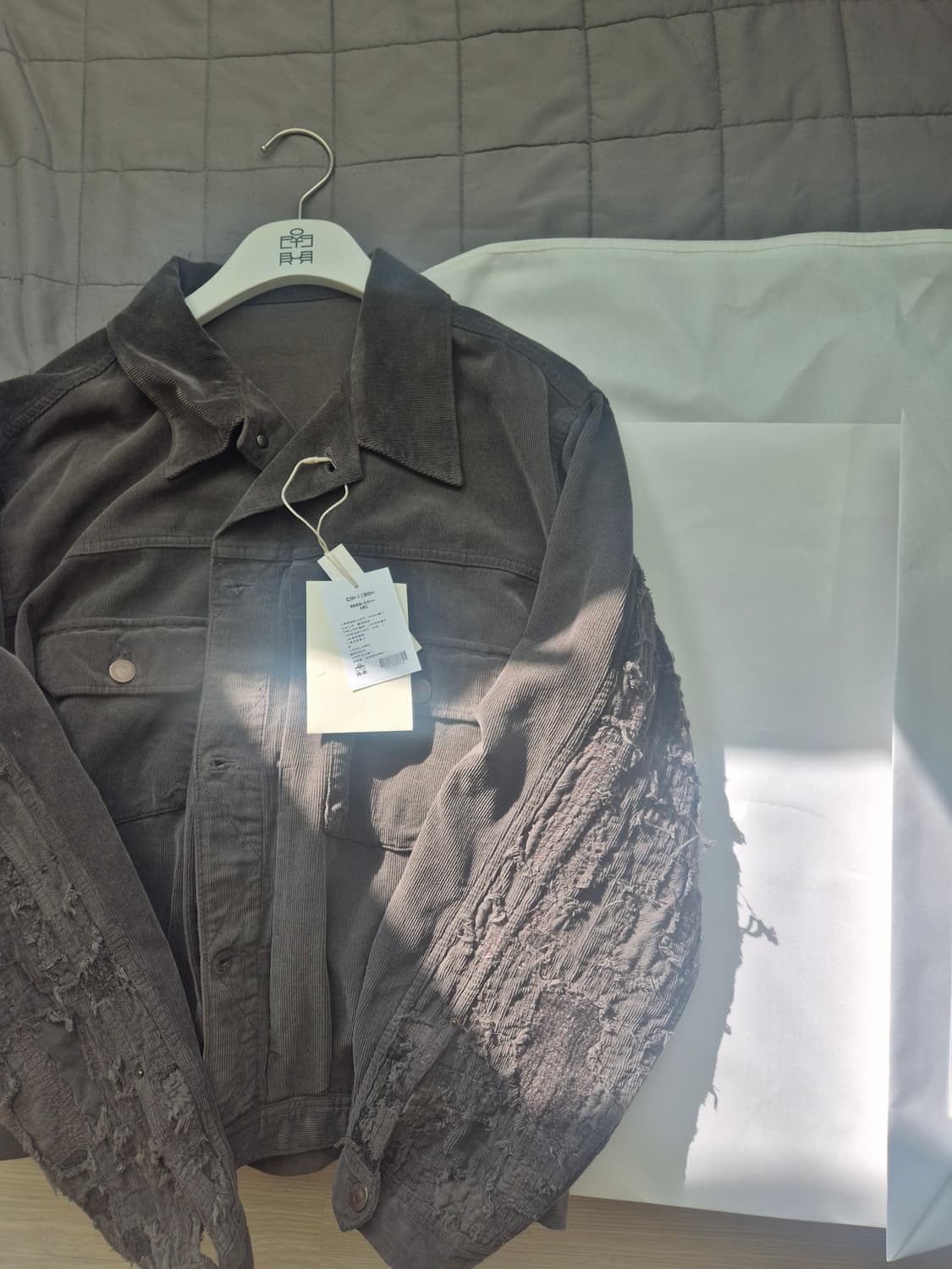 (새상품) 폴리테루 하프보로 자켓 브라운 4사이즈 상품이미지2