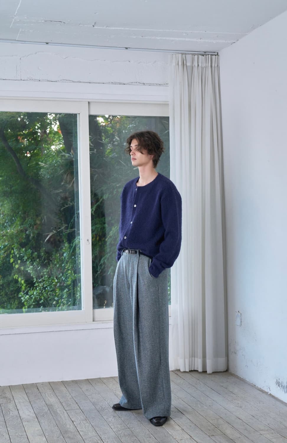 웨이비니스 모헤어 가디건 딥네이비 2사이즈 상품이미지8