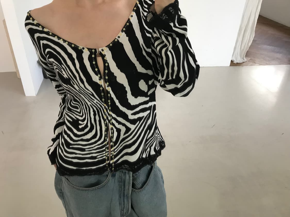 vintage pattern cardigan  상품이미지4