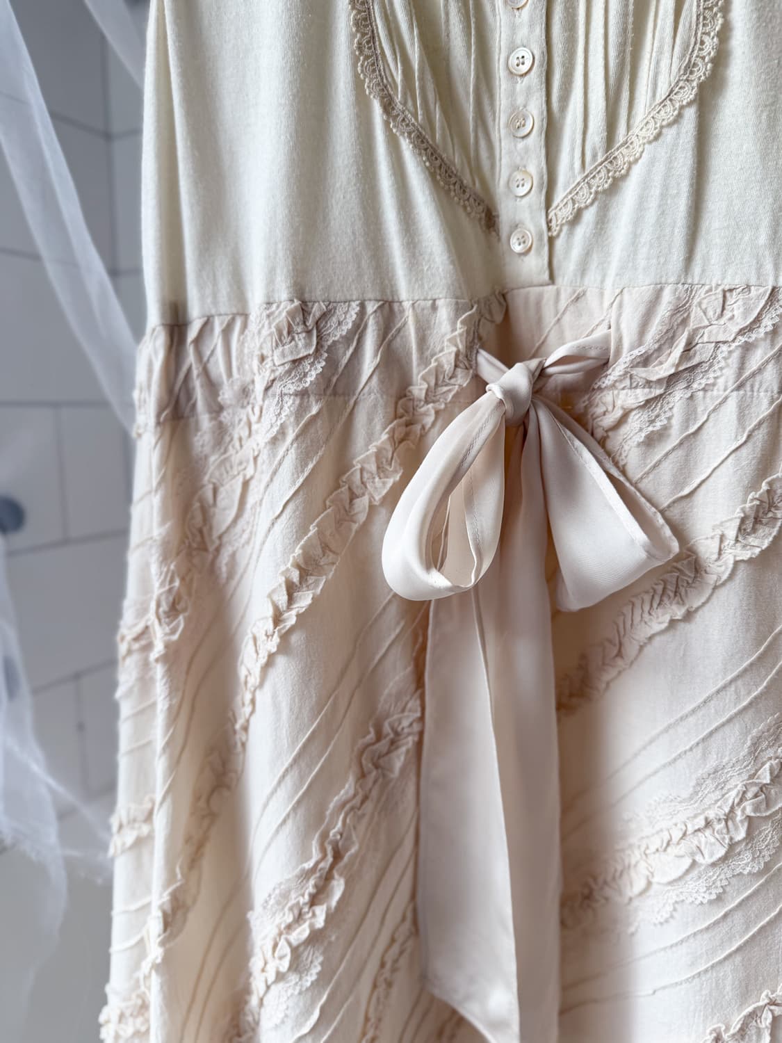 Cotton Lace Button Dress 0316 상품이미지4