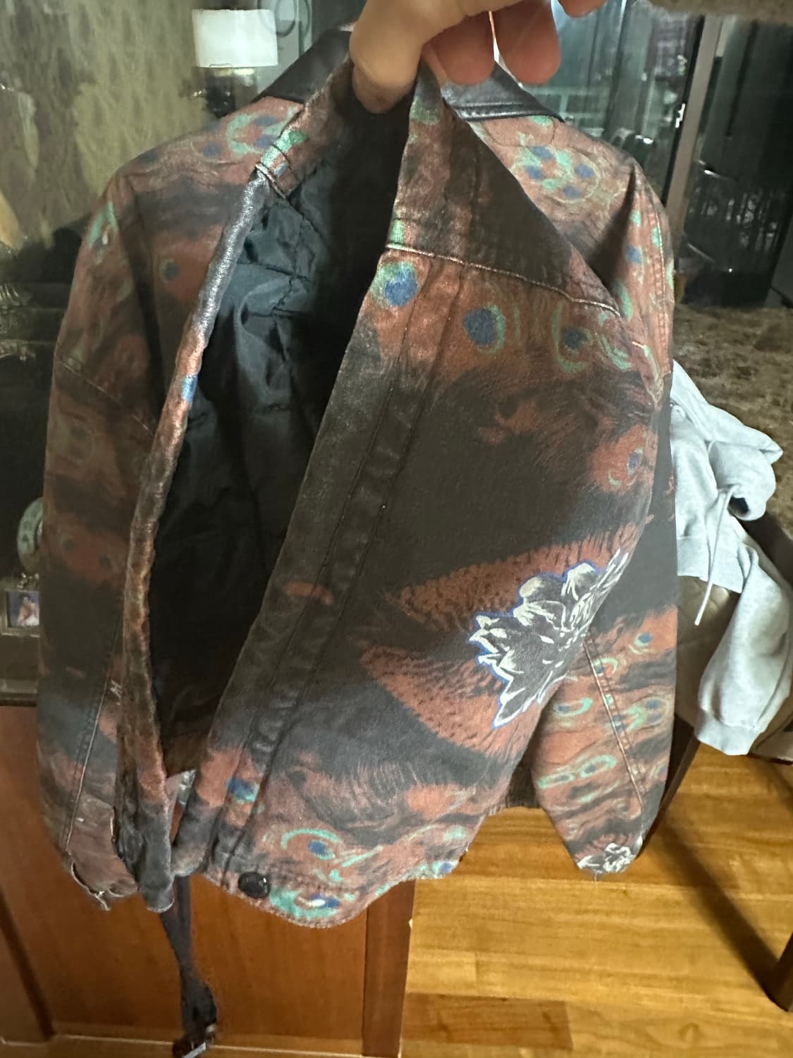 [M] 슈프림 유틸리티 레더 칼라 자켓 피콕 상품이미지4