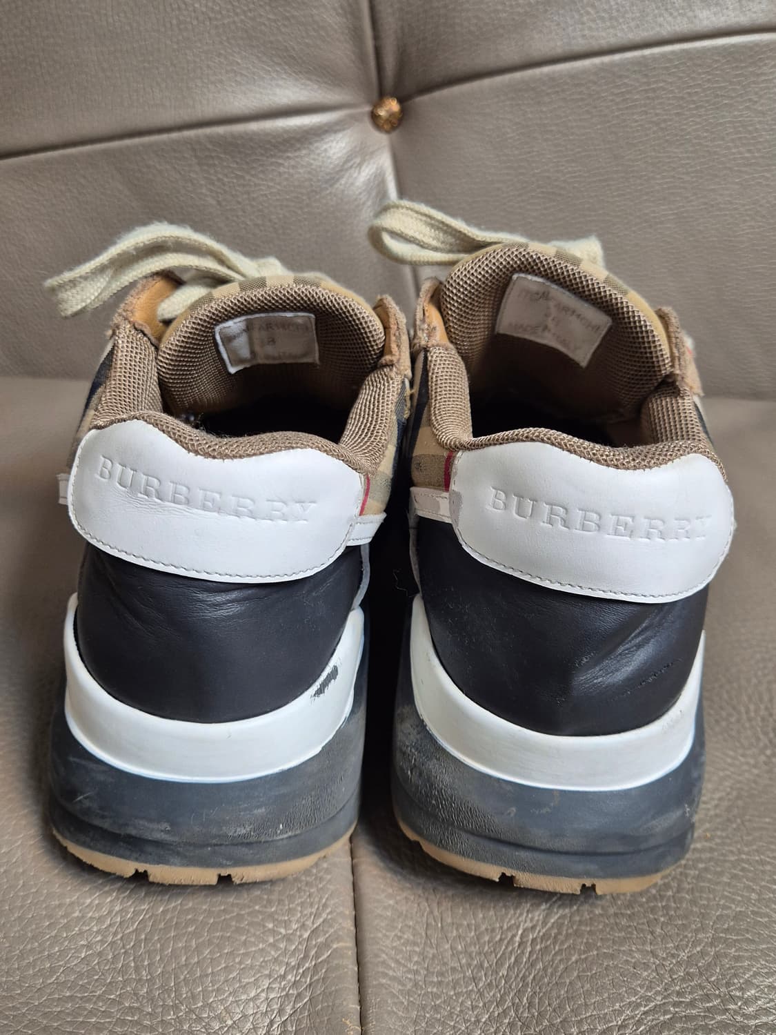 버버리 체크 벨크로 스니커즈 여자 235 상품이미지6