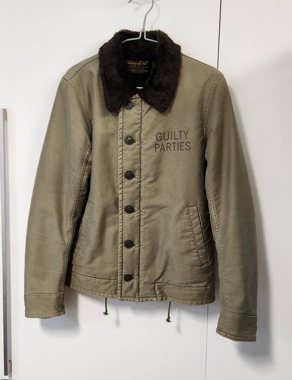 와코마리아 길티파티 MA-1 퍼 카라 자켓 S (90-95) 상품이미지1