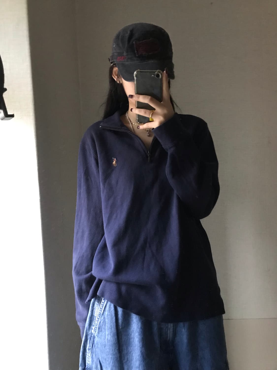 폴로 네이비 멀티포니 반집업 상품이미지4