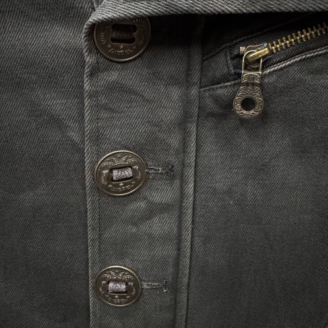 00s 디젤 아카이브 코튼 자켓 전면 투포켓 포인트 블랙 상품이미지6