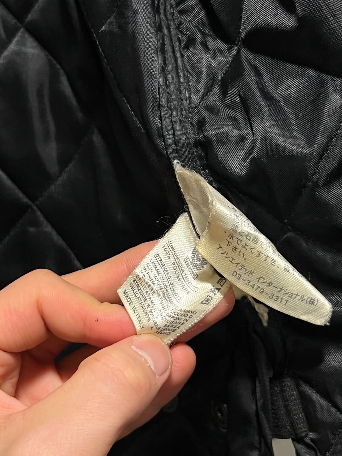 [S]90's Belstaff 벨스타프 블랙 퀼팅 모터사이클 베스트 상품이미지7