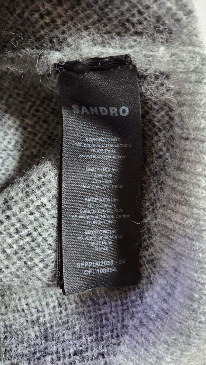 산드로 플로러 알파카 풀오버 니트 탑 1 사이즈 상품이미지9