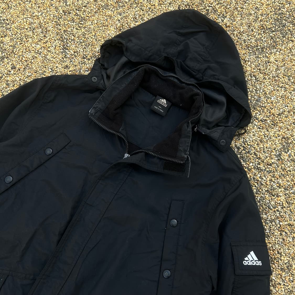 아디다스 블랙 사이드로고 바람막이 상품이미지2