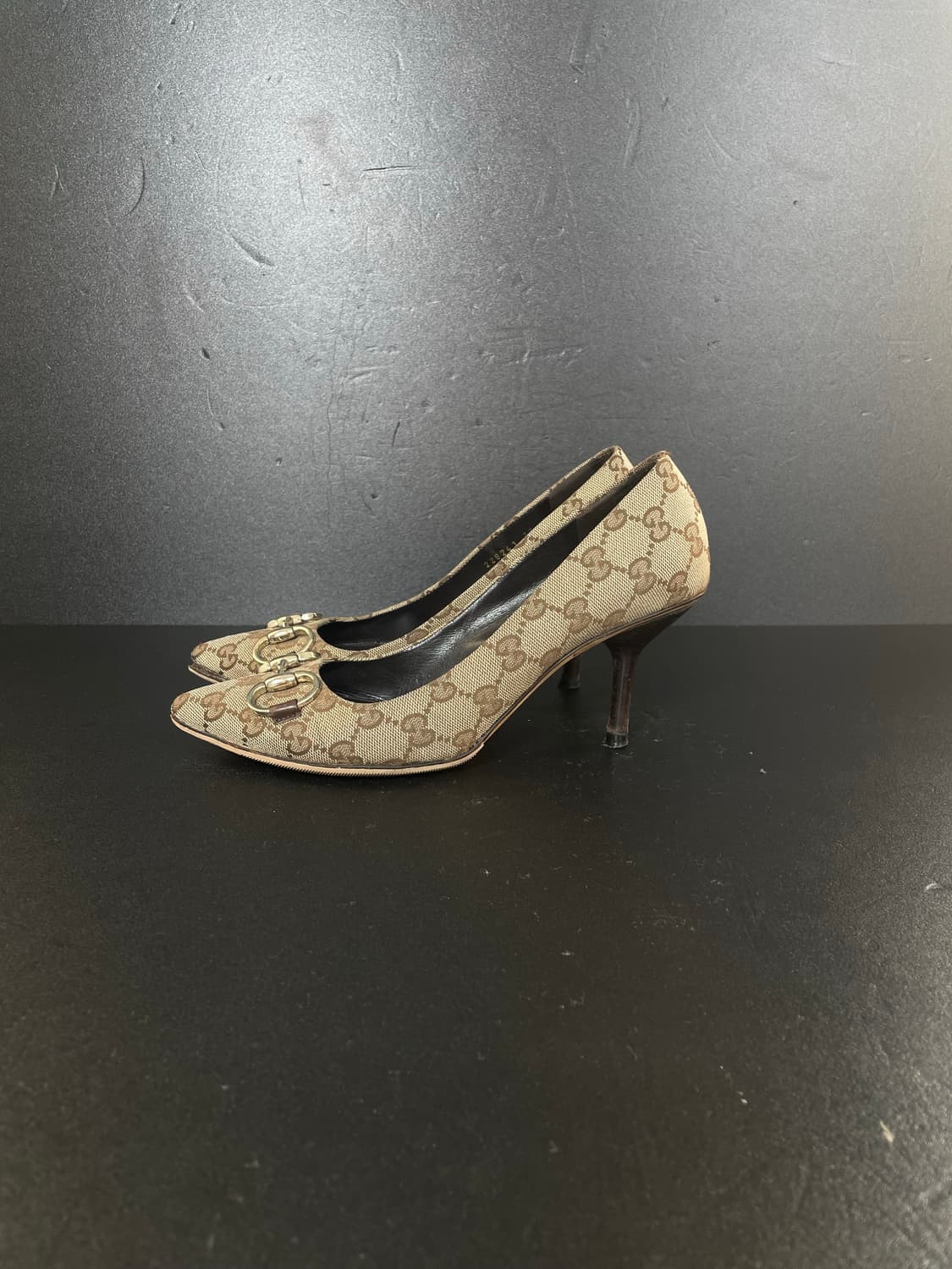 [245] GUCCI 구찌 홀스빗 펌프스 자카드 하이힐 상품이미지4