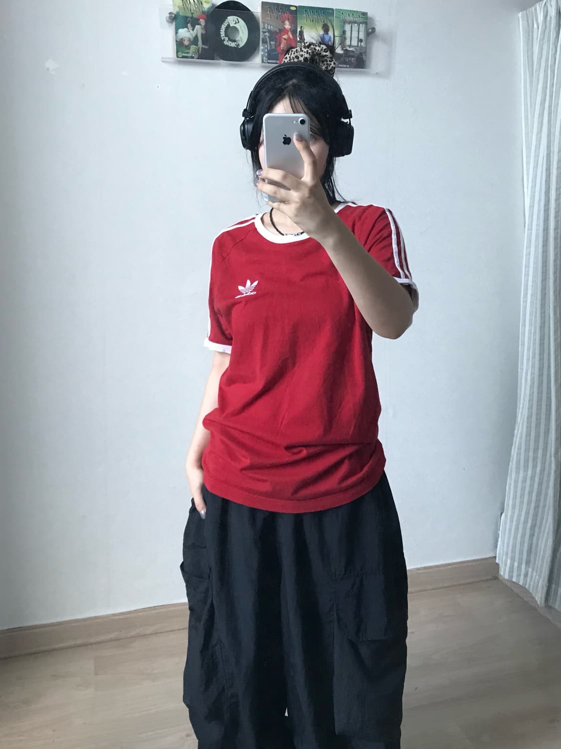 Adidas red track ringer half t-shirt 상품이미지6