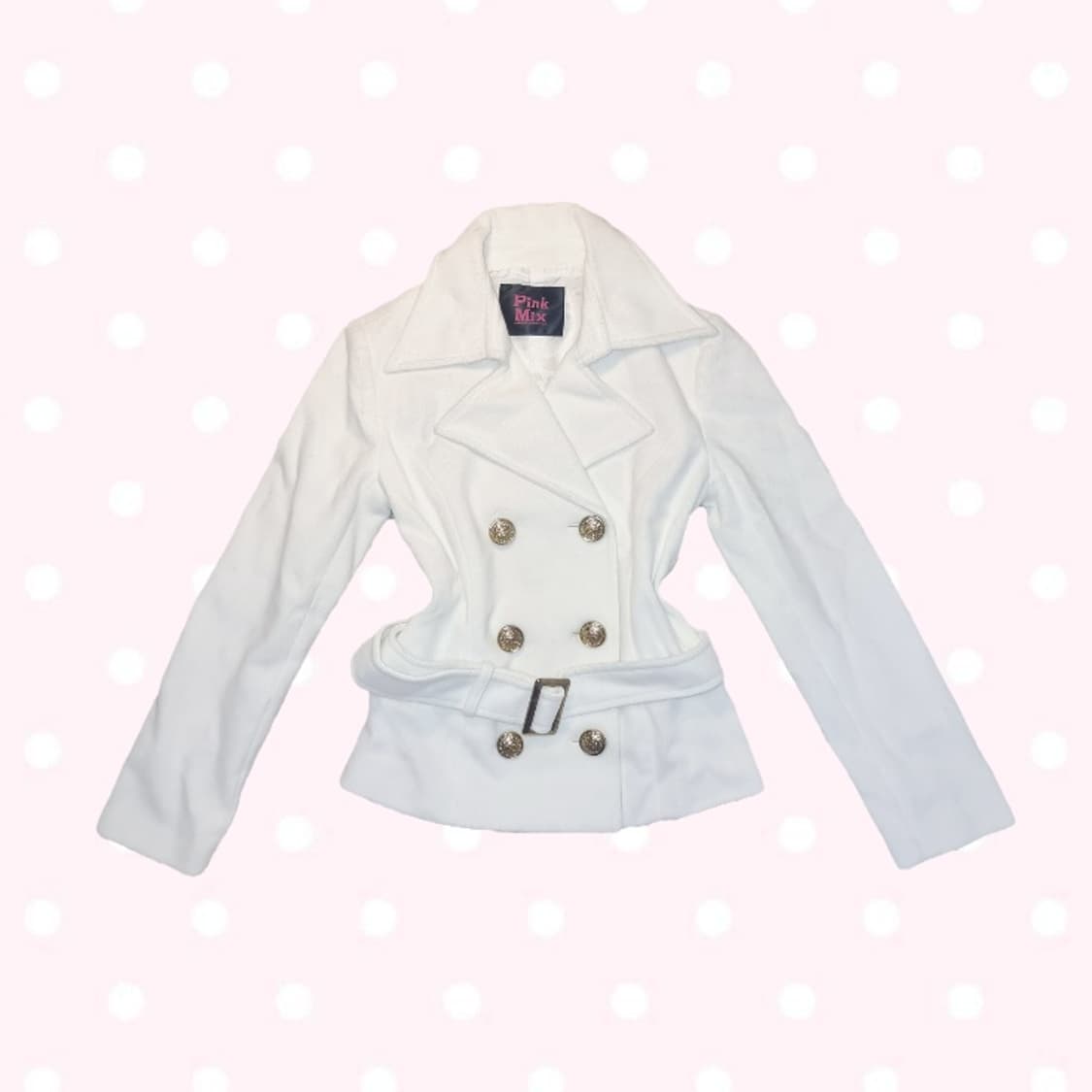 초희귀 PINK MIX 오네갸루 더블 금장 자켓 마즈깔 dia깔 코트 상품이미지1