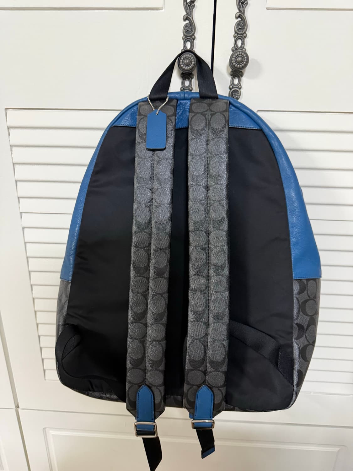 코치 시그니처 & 블루 레더 배색 백팩 상품이미지2